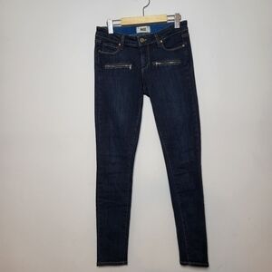 Paige Monica Indio Zip Blue Skinny Jeans Size 27